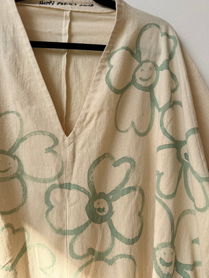 #125 Hand-painted Dress / Tunic - Les Fleurs