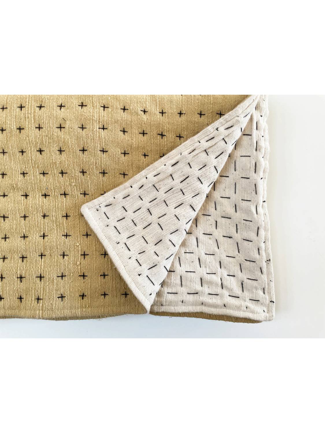 Throw Mustard & Natural 75x55in