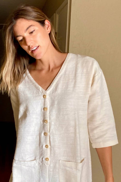Natural Textured Jumpsuit
