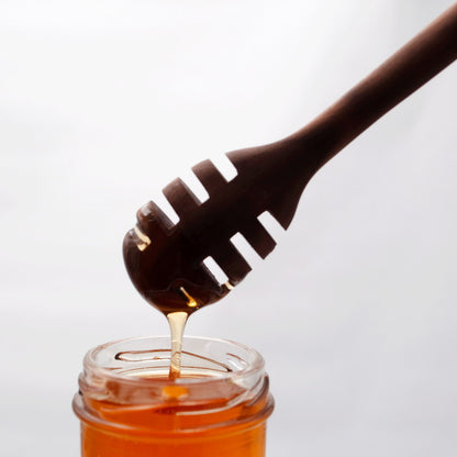 7" Hex Honey Wood Dipper