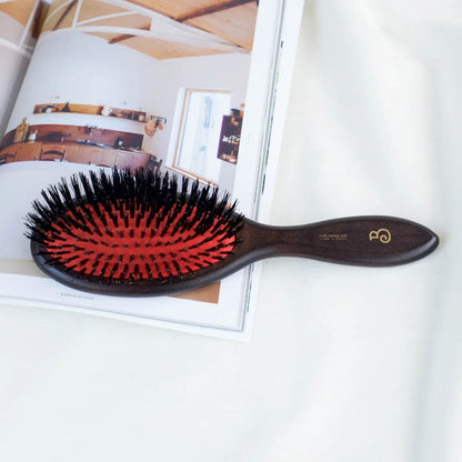 Large French Pneumatic Brush with Wild Boar - 100% natural