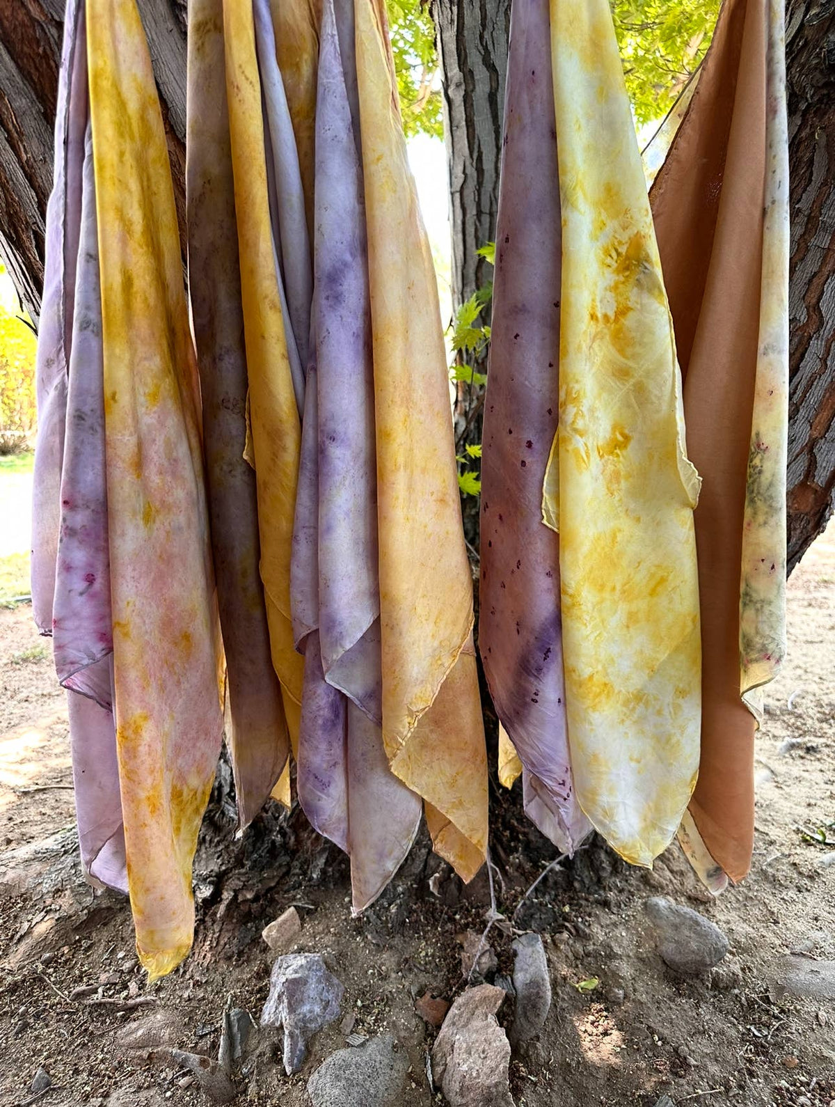 Plant Dyed Silk Scarf: Lavender