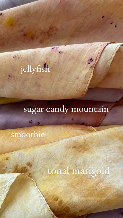 Plant Dyed Silk Scarf: Calliope