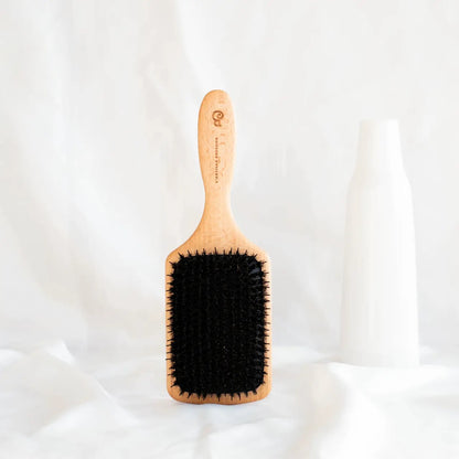 French Pneumatic Paddle Brush - Boar Hair and Nylon Dots