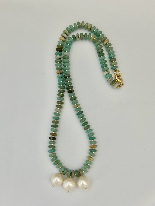 Madeleine Necklace: Amazonite