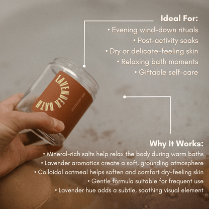 Lavender Mineral Bath – Calming Soak, 10-oz Pouch
