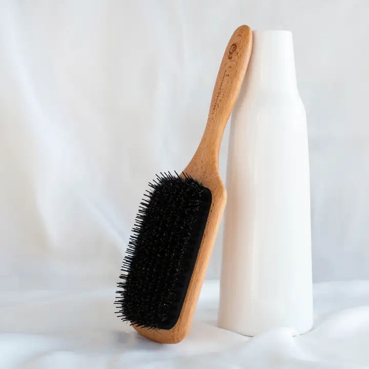 French Pneumatic Paddle Brush - Boar Hair and Nylon Dots