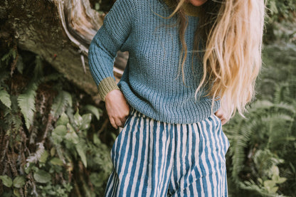 Omar Indigo Stripes Light Pants