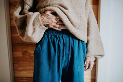 Hand-loomed Camel Félix Sweater, Undyed Alpaca