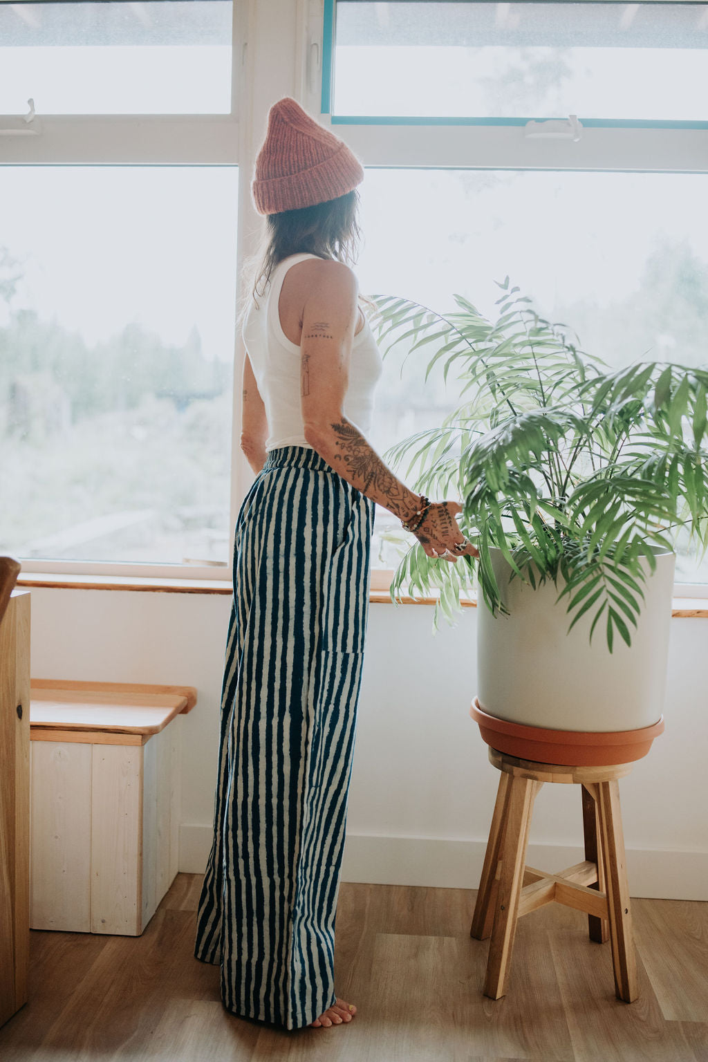 Omar Indigo Stripes Light Pants