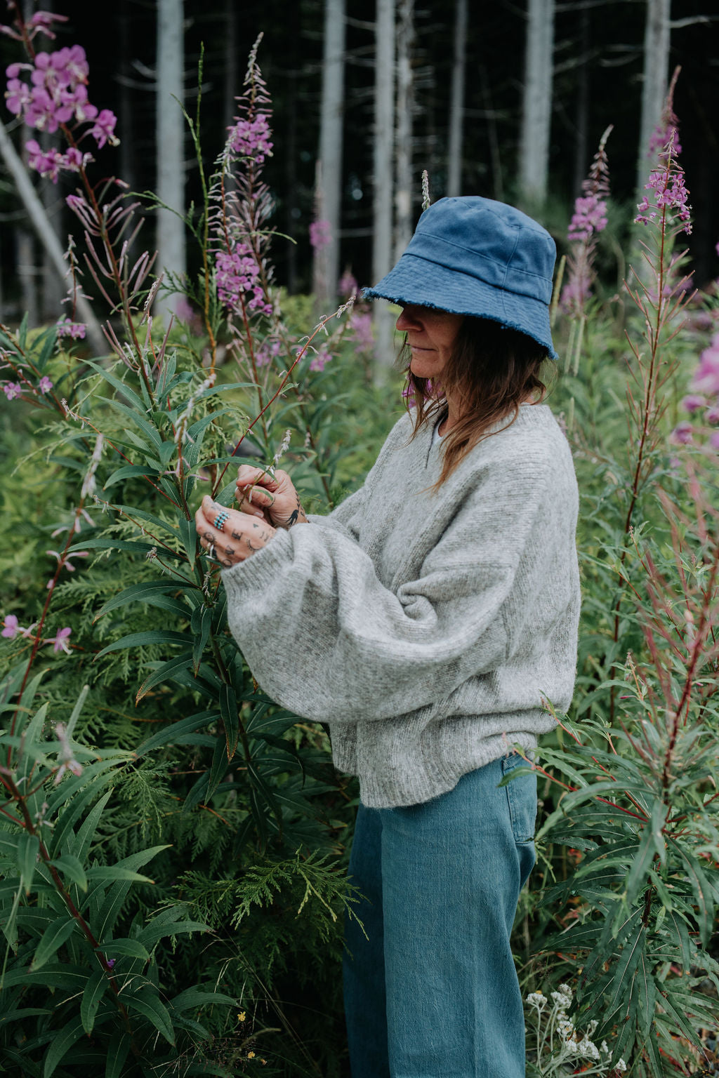 Hand-loomed Silver Félix Sweater, Undyed Alpaca