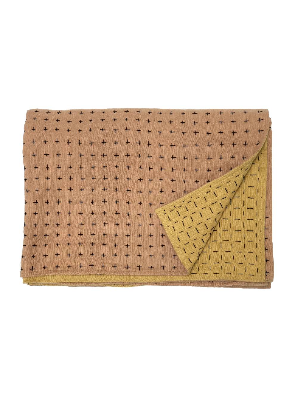 Throw Himalayan & Mustard 75x55in