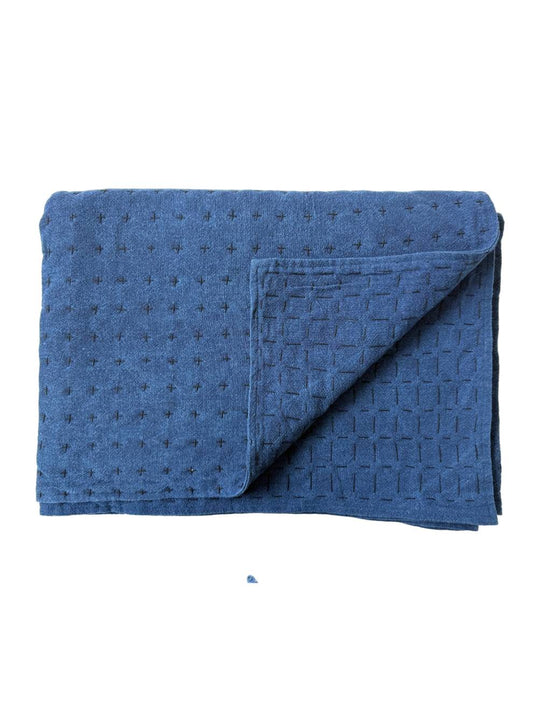 Indigo Quilt 75x55in