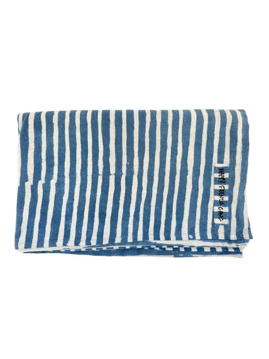 Large Rayé Throw Indigo - 90x68in