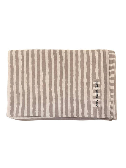 Large Rayé Throw Grey - 90x68in