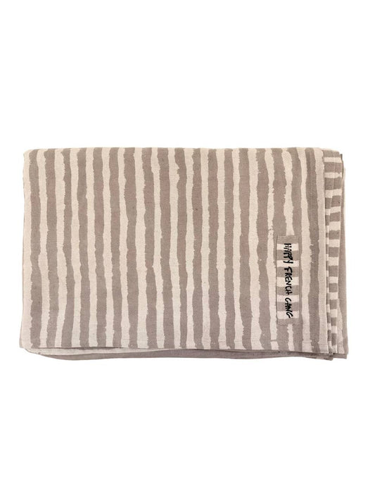 Large Rayé Throw Grey - 90x68in