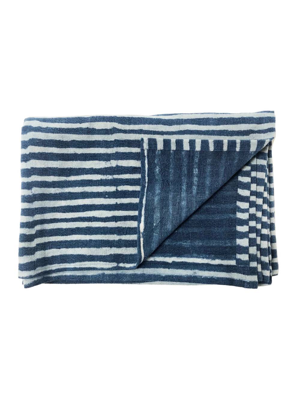 Indigo Stripe Throw
