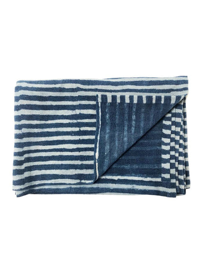 Indigo Stripe Throw