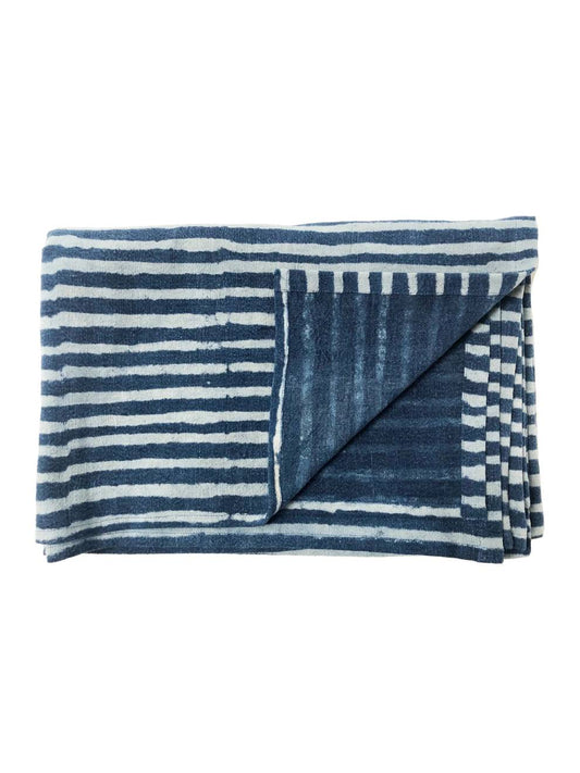 Indigo Stripe Throw