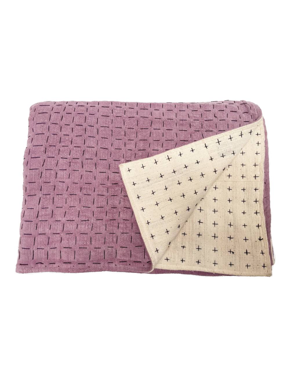 Throw Lavender & White 75x55in