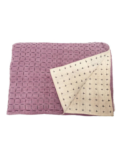 Throw Lavender & White 75x55in