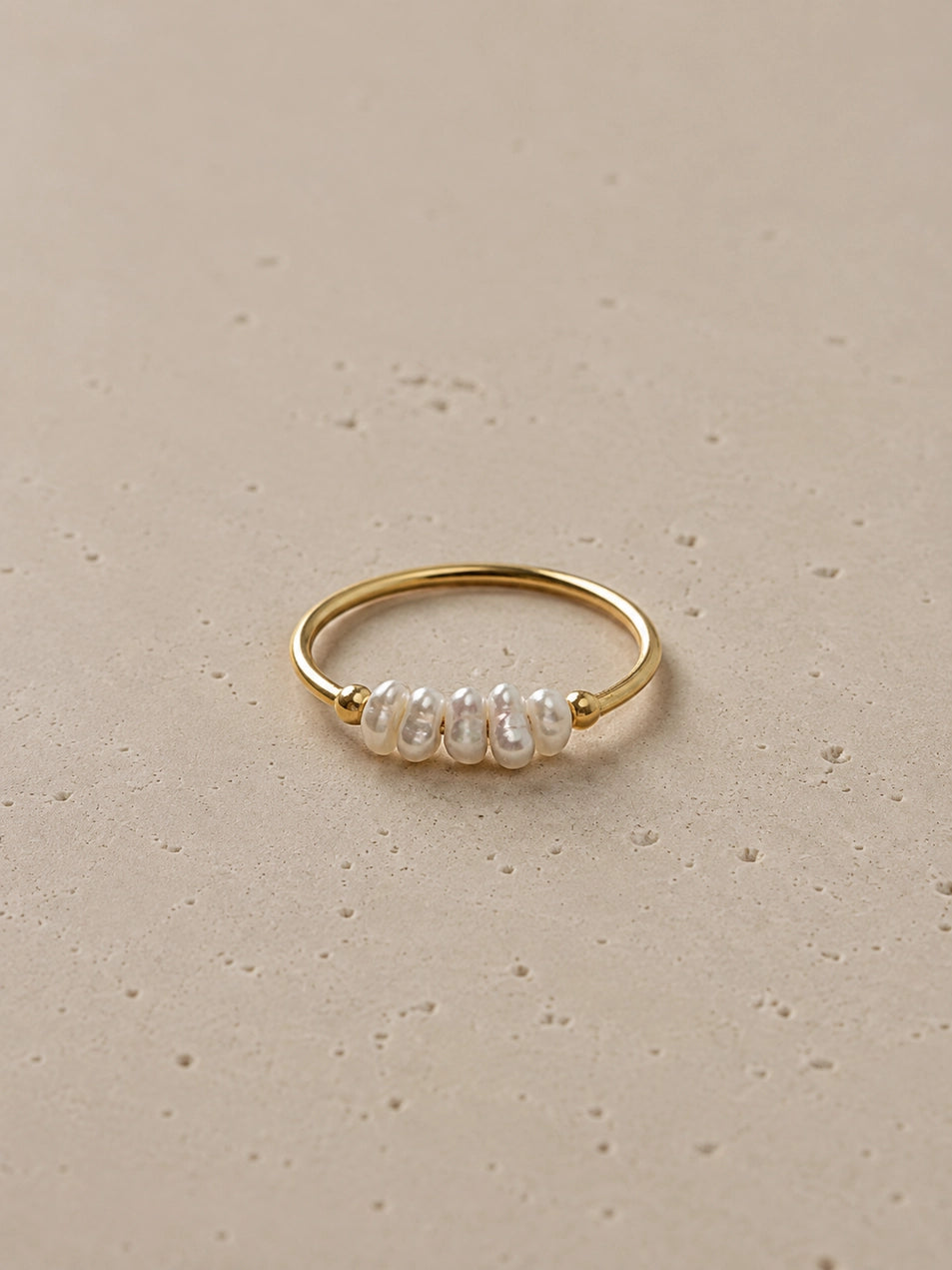 Dainty Pearl Stacking Ring