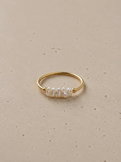 Dainty Pearl Stacking Ring