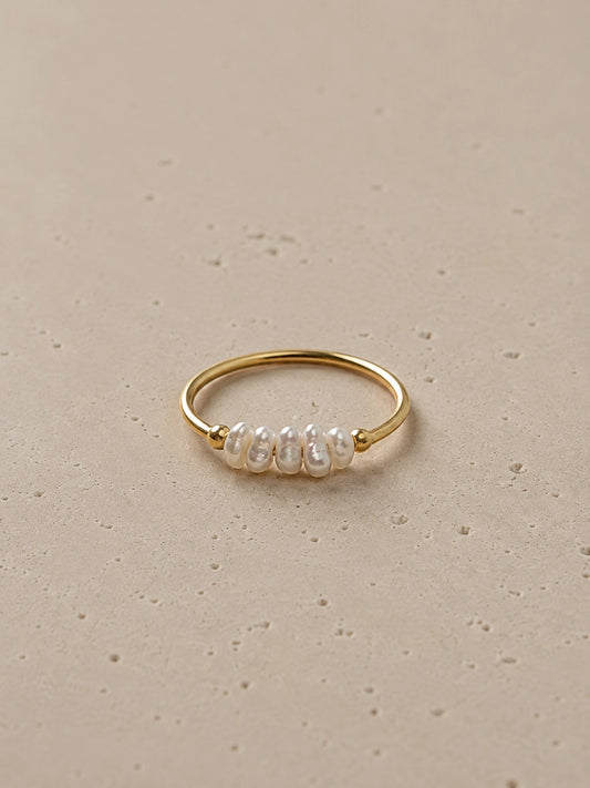 Dainty Pearl Stacking Ring