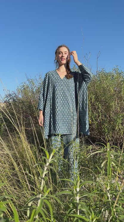 Dress / Tunic Indigo Small Rectangle