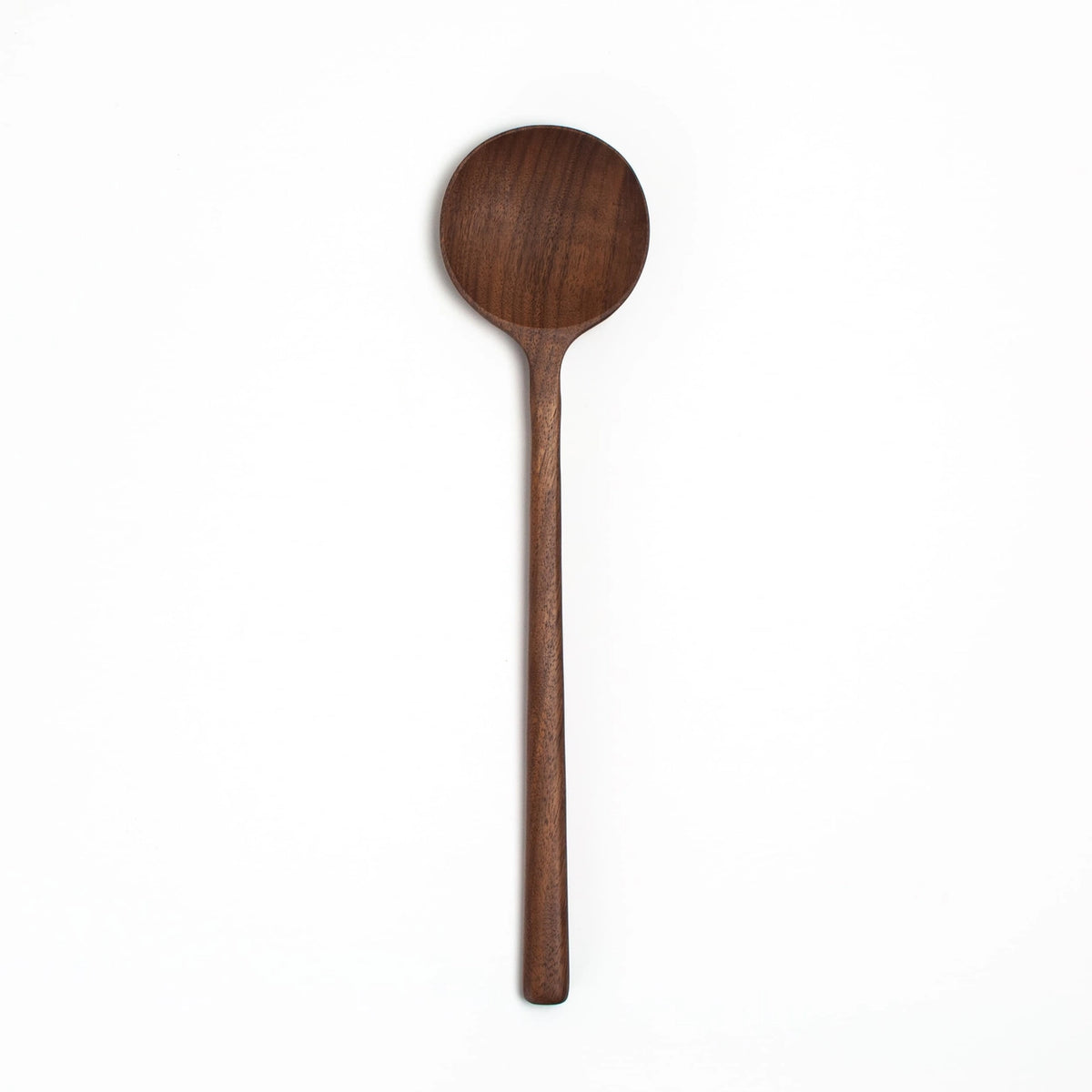 12" Walnut Wood Round Spoon