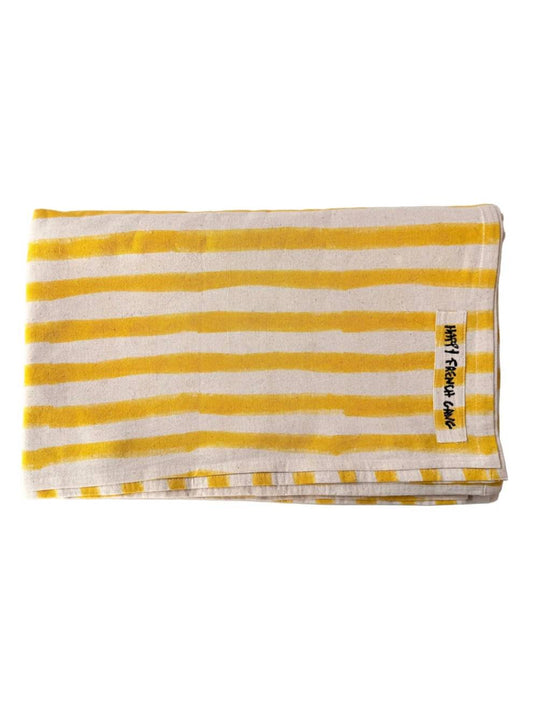 Large Rayé Throw Yellow- 90x68in