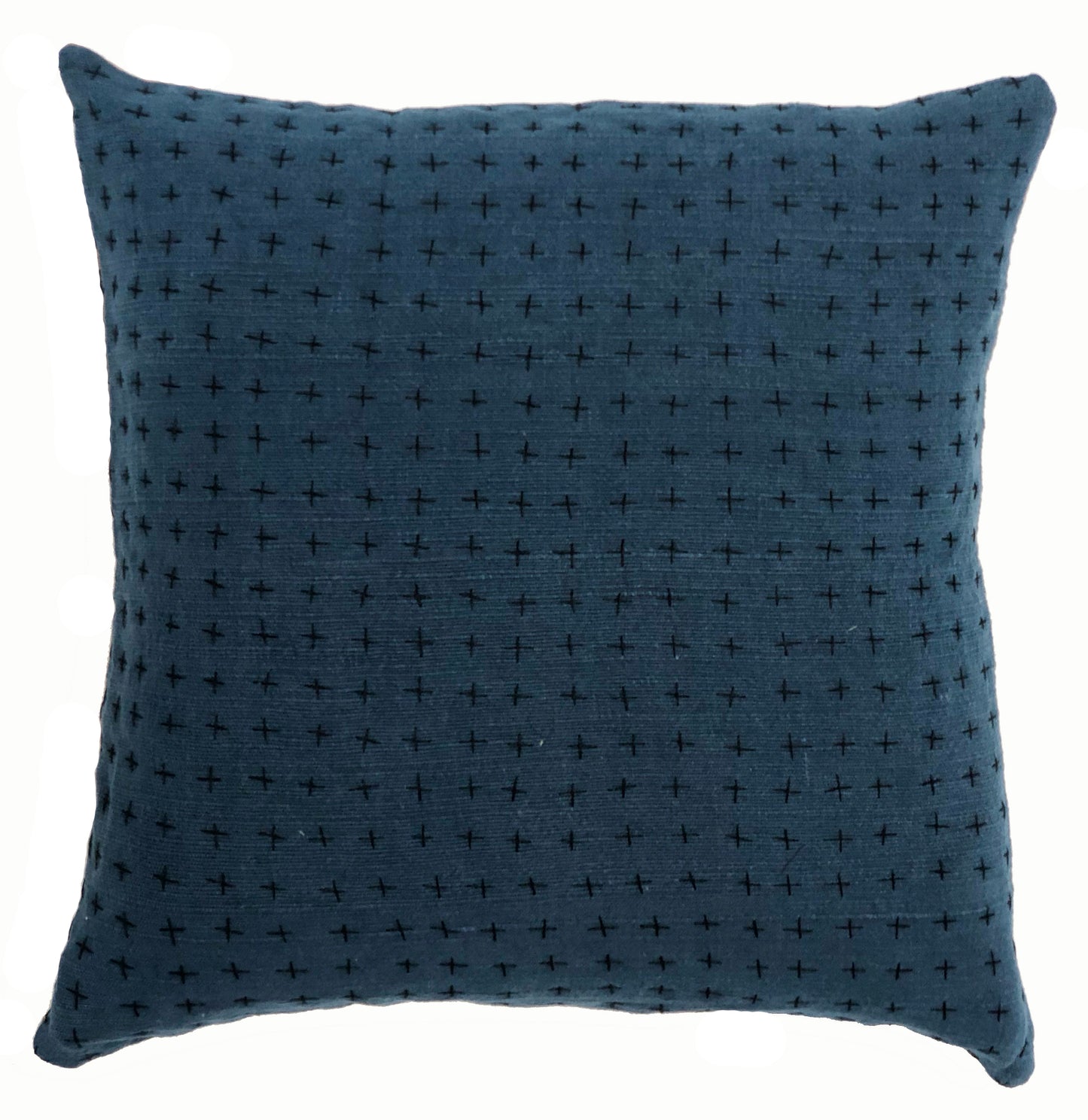 Reversible Pillow Natural & Indigo 18x18in