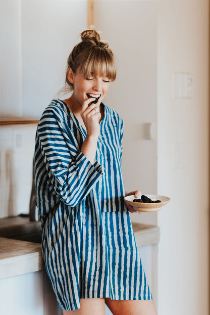 Indigo Stripe Dress / Tunic