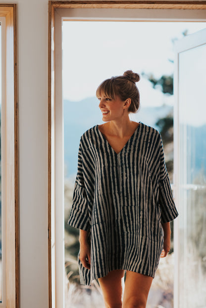 Indigo Stripe Dress / Tunic