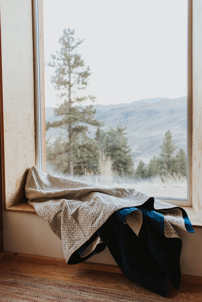Throw Natural & Indigo