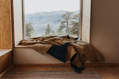 Throw Indigo & Mustard