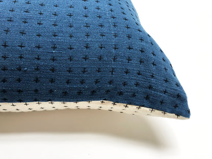 Natural & Indigo Pillow 28x28in