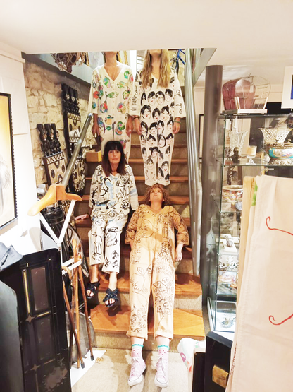 #62 Hand-painted Textured Jumpsuit M/L