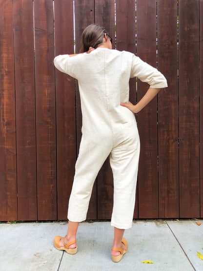 Natural Textured Jumpsuit