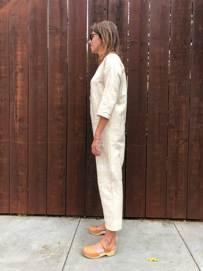 Natural Textured Jumpsuit