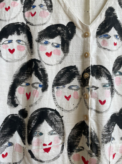 #62 Hand-painted Textured Jumpsuit M/L