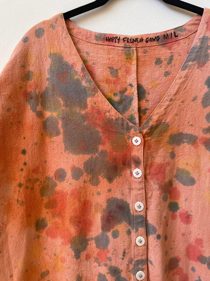#56 Tie-dye Peach Painter jumpsuit M/L