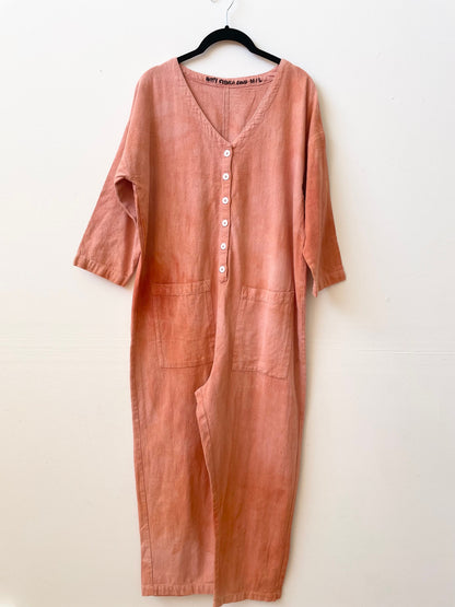 #59 Tie-dye Peach Jumpsuit M/L