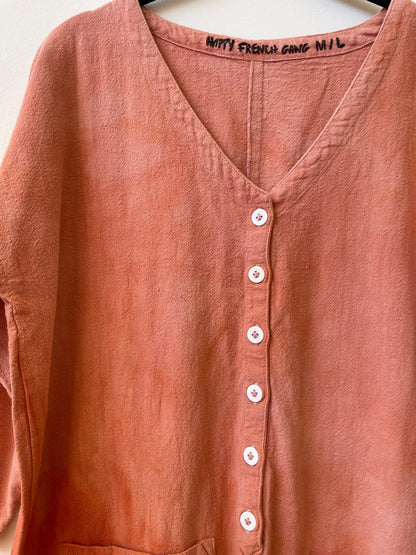 #59 Tie-dye Peach Jumpsuit M/L