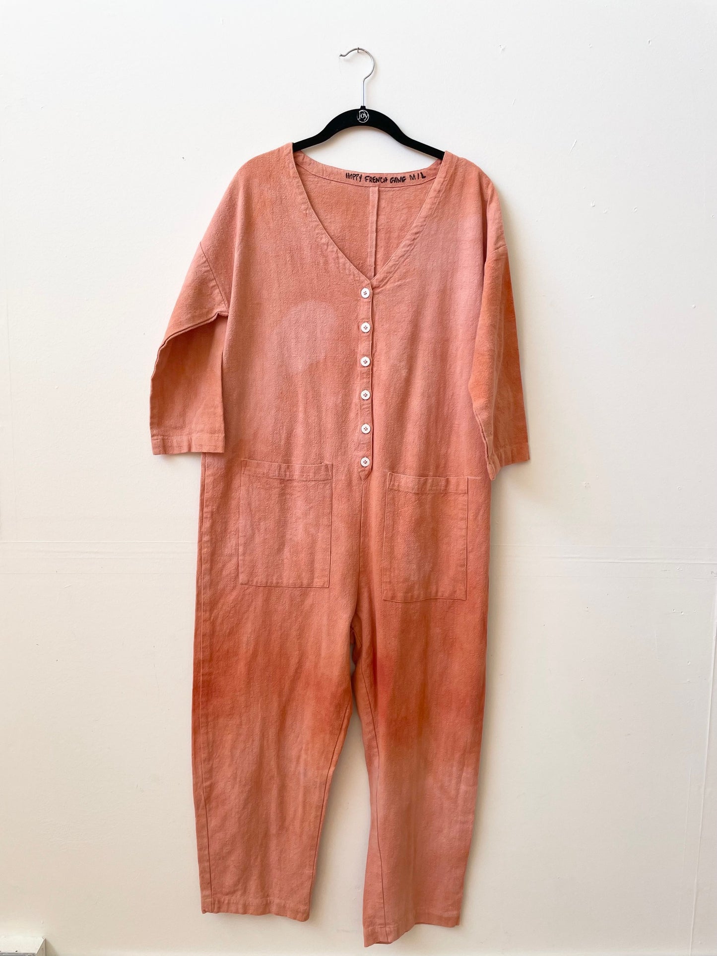 #60 Tie-dye Peach Jumpsuit M/L