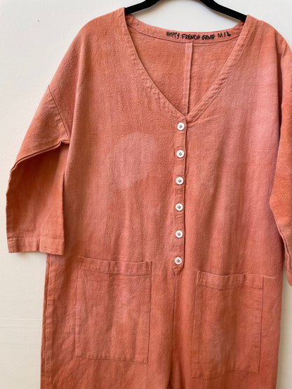 #60 Tie-dye Peach Jumpsuit M/L