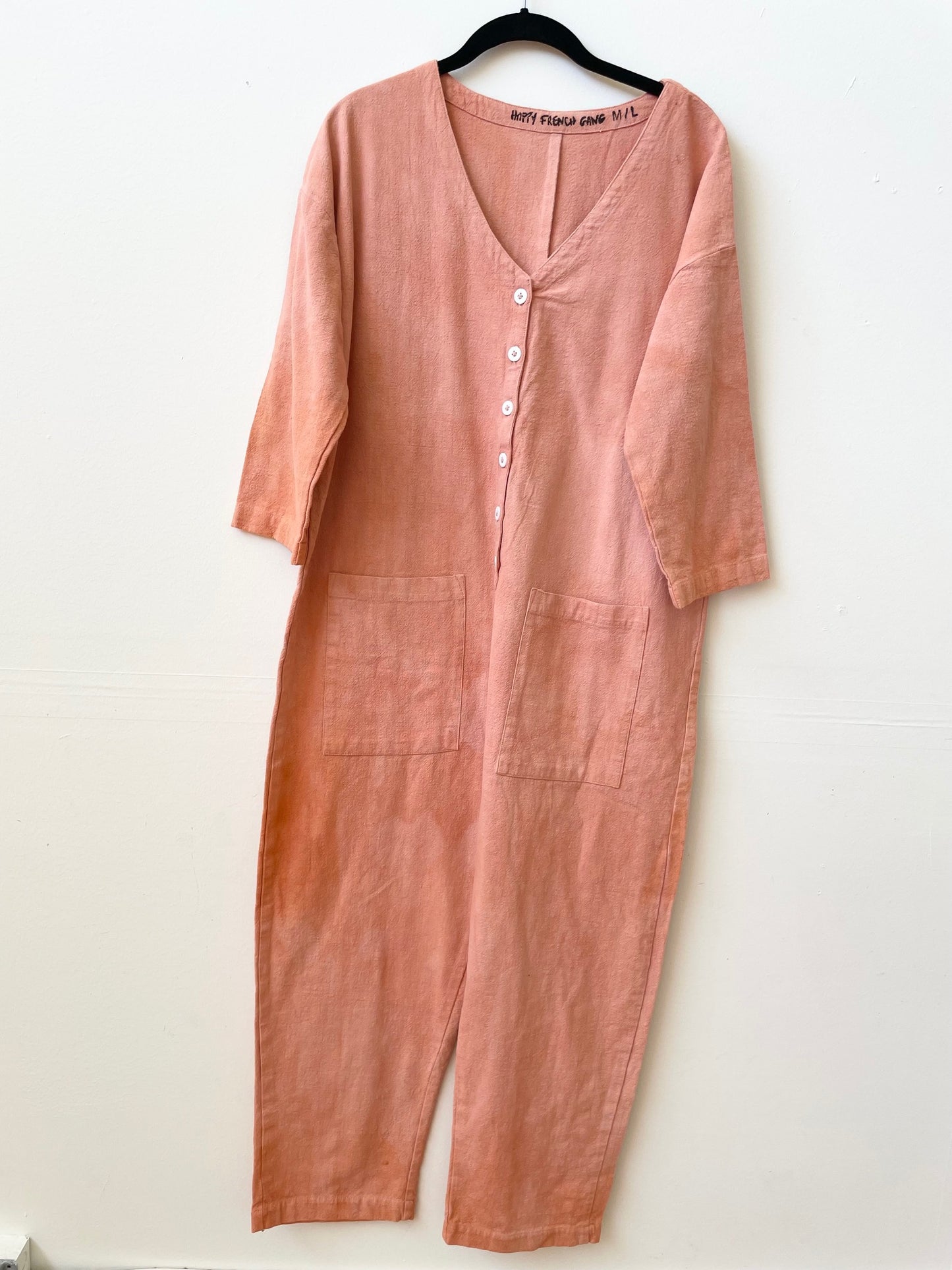 #61 Tie-dye Peach Jumpsuit M/L