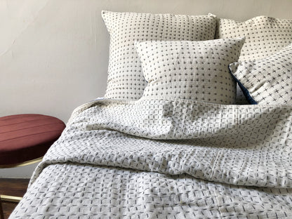 Natural & Indigo Pillow 28x28in