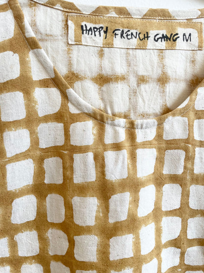 Zélia Top Camel Grid