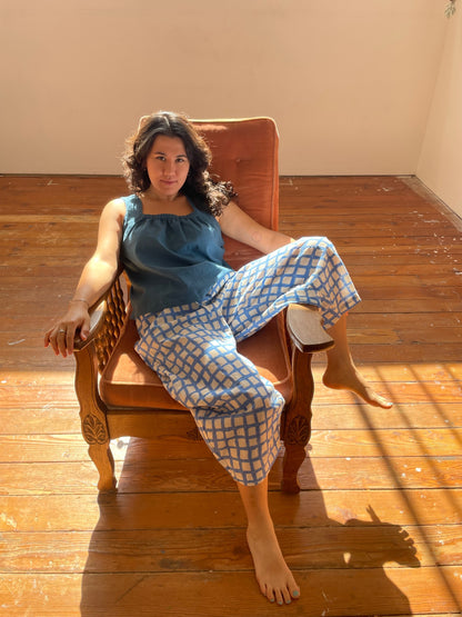 Marius Blue Grid Uni-Size